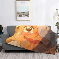 bojji crying anime knitted blankets ousama ranking of kings wool throw blanket bedroom sofa decoration soft warm bedspreads 09
