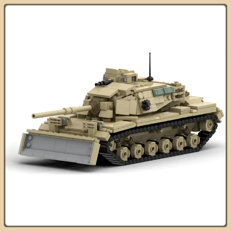 Фото MOC- 166141   Строительные блоки Паттон M60A1 Модель танка Военная серия Креативный подарок Набор строительных блоков-головоломки №1