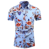 mens short sleeve shirt 2022 new arrival spring summer male floral shirt plus size fashion 6xl 7xl b31