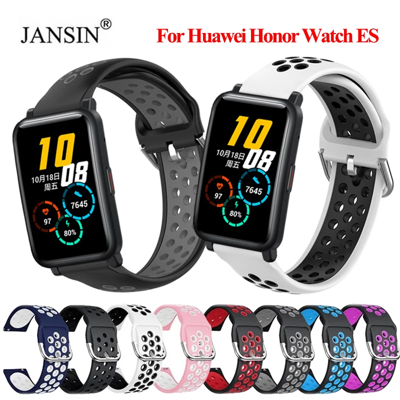 

Sport Silicone Breathable Strap For Huawei Honor Watch ES Wrist Bracelet Correa Honor Watch ES Replacement Watchband Accessories