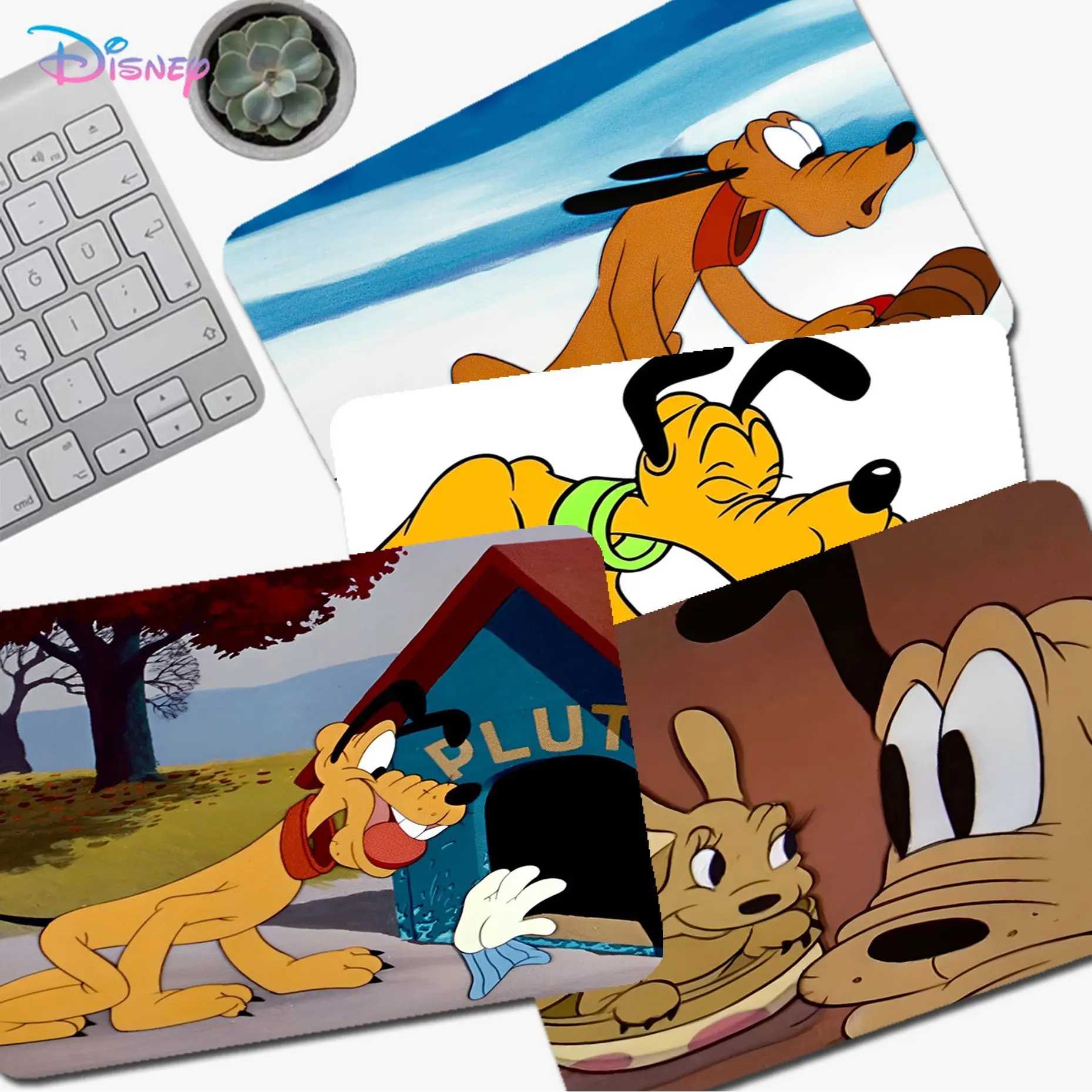 

Disney Pluto Mousepad 20x25cm Desktop Desk Mat Kawaii Gaming Accessories Students Writing Pad Deskpad Home Decor