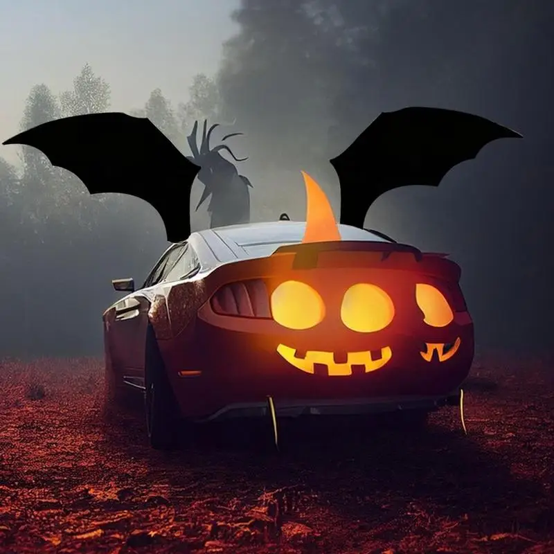 

LED Bat Car Decoration Waterproof Light Window Decals portable String Lights Halloween Car Bat Wings Car Kit for Auto Decoration
