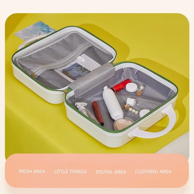 14 Inch Lightweight Unisex Small Portable Travel Boarding Box Simple Cosmetic Case Women ABS Makeup Storage Suitcase for Female