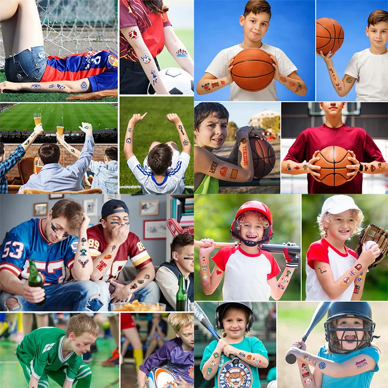 Футбол Баскетбол бейсбол Series Спортивная тату-наклейка мяч игры