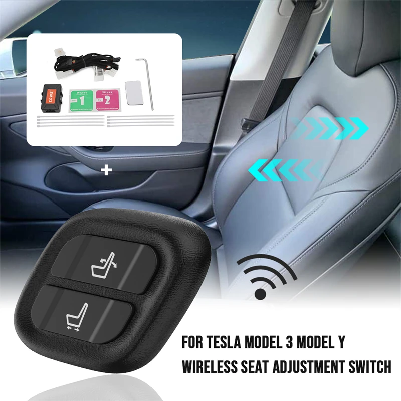 

For Tesla Wireless Seat Adjustment Switch Button Model Y Model 3 2020-2023 Wireless Remote Control Car Interior Accessories