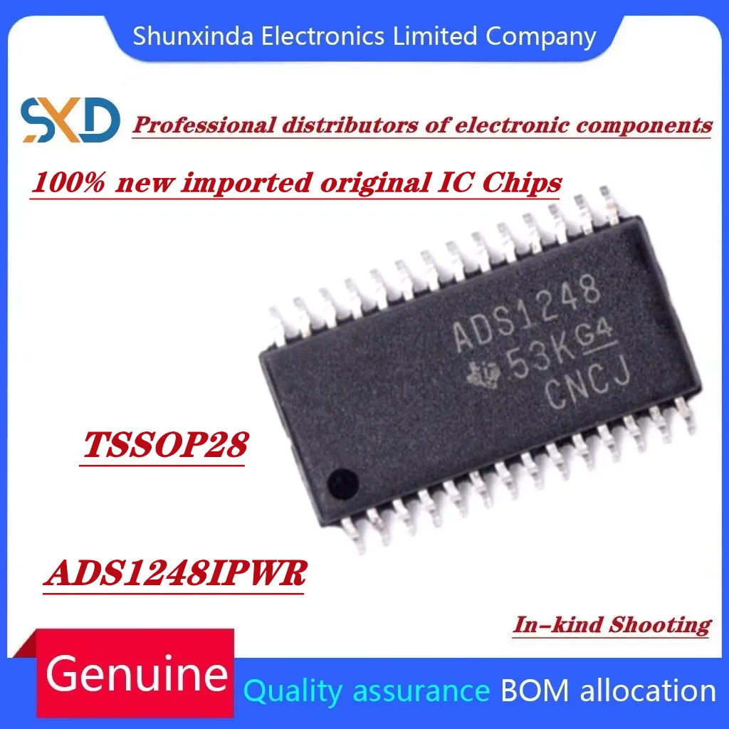 

1PCS/LOT ADS1248IPWRT SSOP28 Analog to Digital Converters - ADC Low Noise,Prec 24B ADC 100% new imported original IC Chips