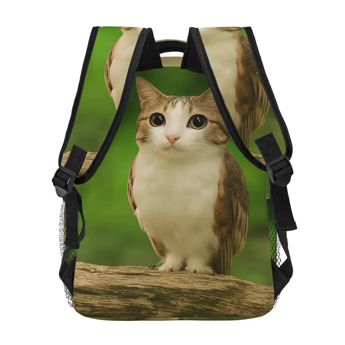 Фото Рюкзак Meowl Cat Owl Funny Internet Trendy Meme для студентов, школьный рюкзак, походный рюкзак для мужчин и женщин, модная сумка для книг, сумка через плечо №4