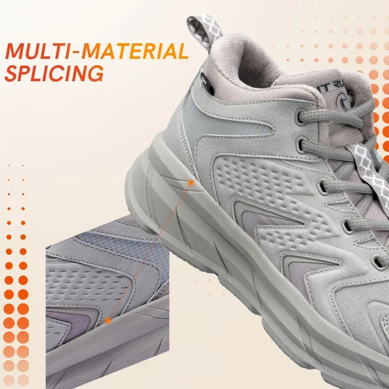 QIAODAN бархатные высокие спортивные туфли для мужчин 2024 зимние теплые