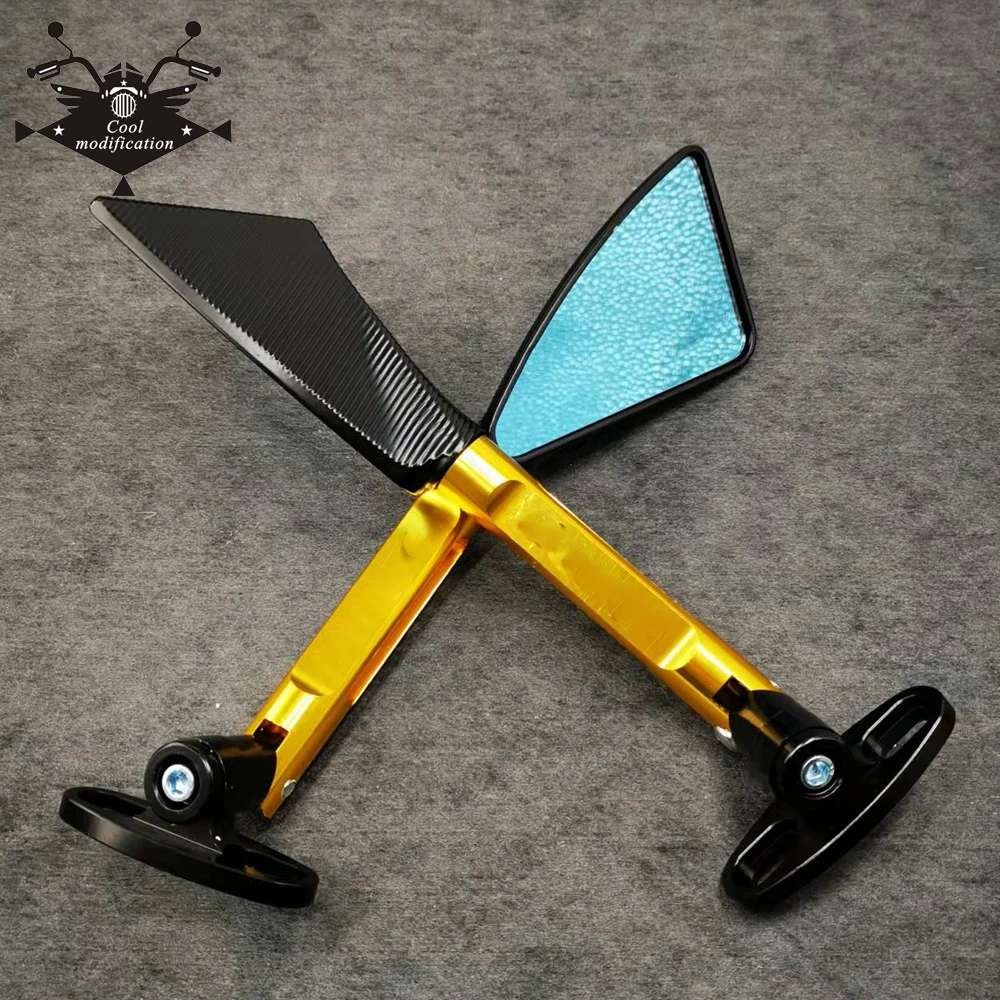 Лазерный Логотип CNC алюминиевые мотоциклетные зеркала заднего вида синее