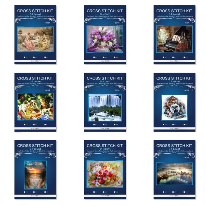 

Full Cross Stitch DIY Embroidery Kits Handmade Cotton Thread Needlework Cross stitch fabric 14CT/22CT/25CT/28CT Scenery 29
