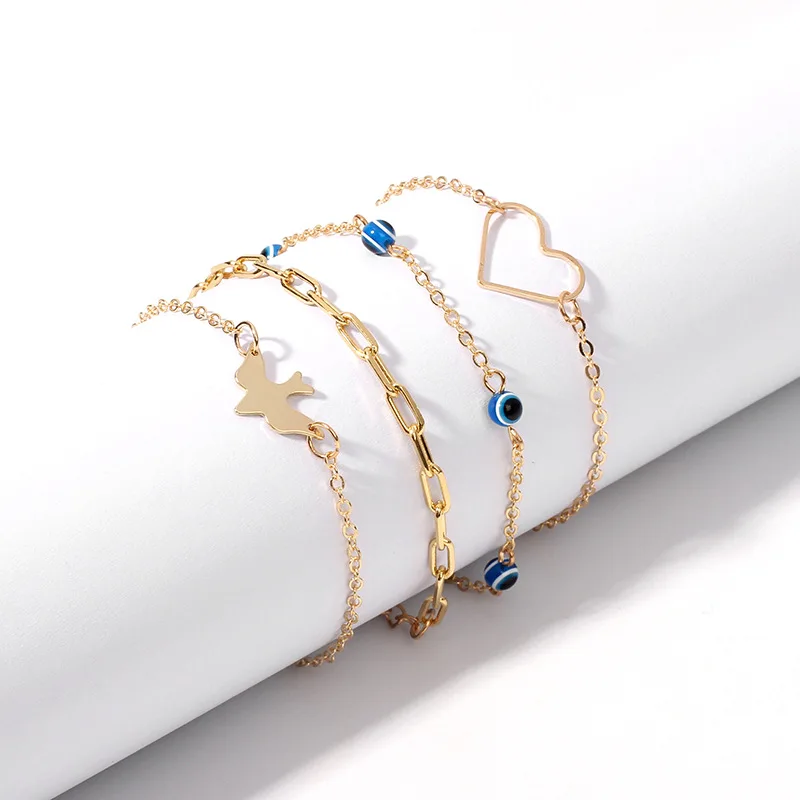 

4-Pack Fashion Devil's Eye Bracelet Women's Bracelet Set Luxury Charm Bracelets for Women 2022 New Fashion Jewelry
