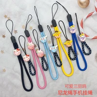 sanrio kuromi mobile phone lanyard wrist strap new anti lost rope cartoon ring buckle short rope womens cute pendant pendant