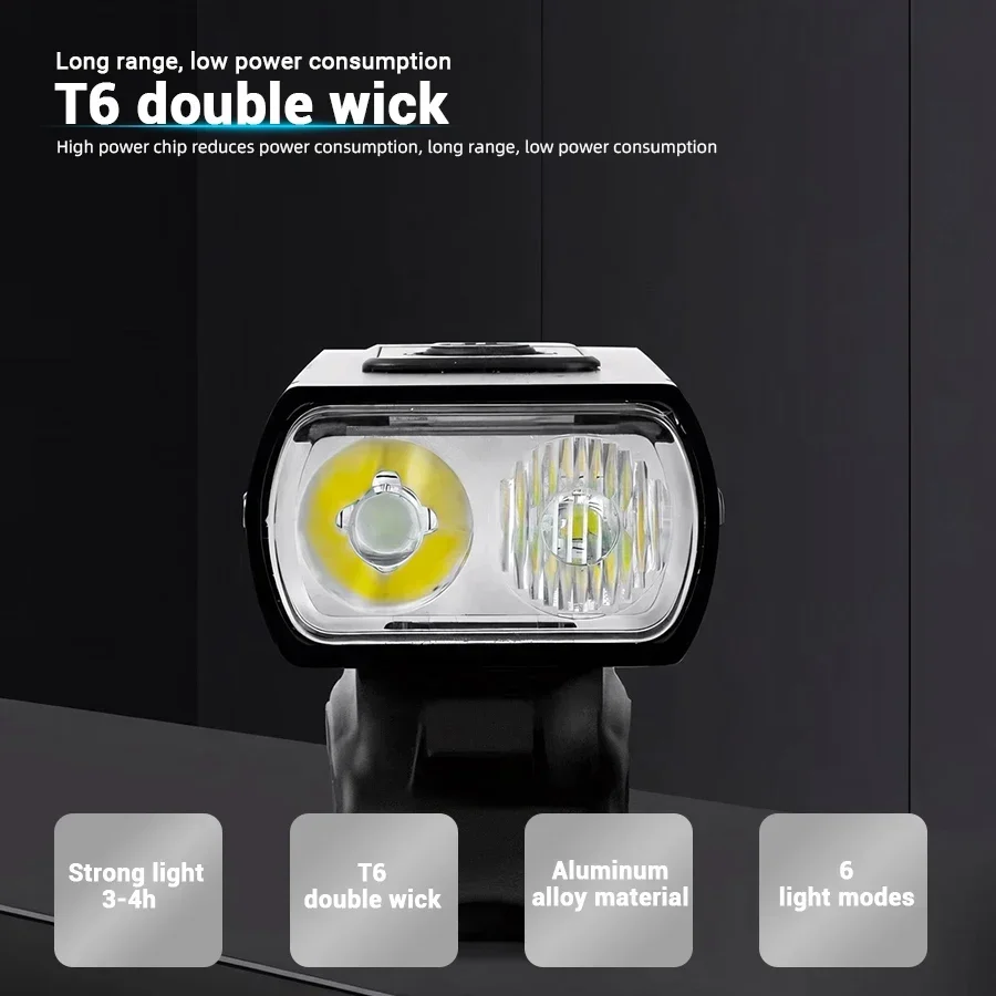 Яркий велосипедный фонарь 10000 лм с зарядкой от USB