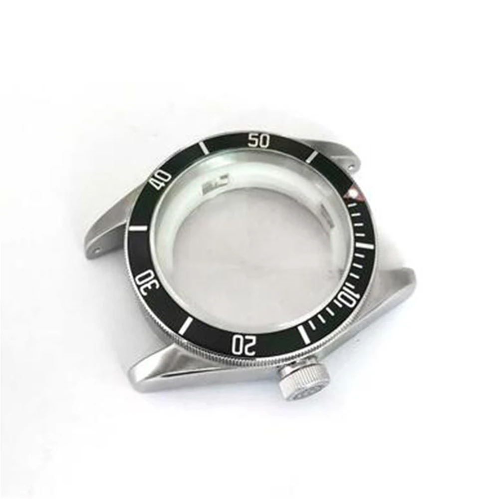 Watch Accessories 41mm 316L Stainless Steel Watch Case Aluminum Ring Mineral Glass Mirror Case for 8215 8205 8200 2813 Movement