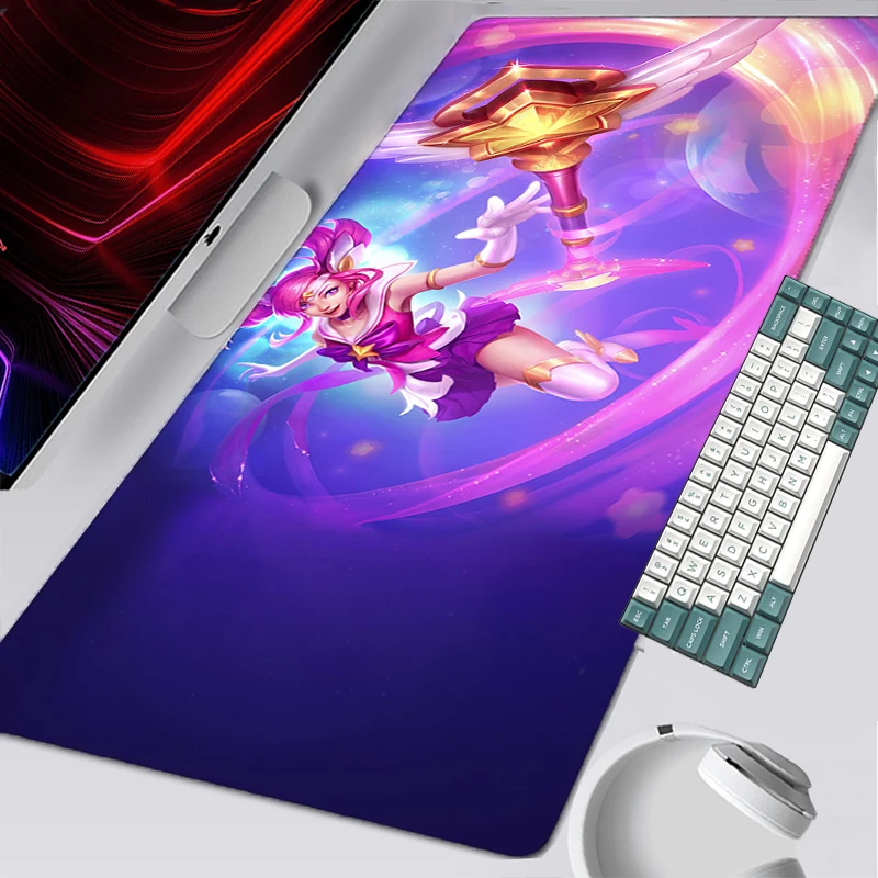 

Большой коврик для мыши с аниме Xxl 900x400 Lulu LOL, Настольный коврик, игровые коврики для ноутбука, игровые аксессуары, крутой Противоскользящий к...