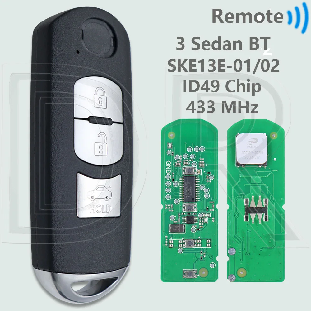 

DR SKE13E-01/02 Универсальный чип ID49 433 МГц бесконтактный смарт-автомобильный дистанционный ключ для Mazda 3 6 CX-5 MX-5 CX-3 Axela CX-4 CX-5 Atenza