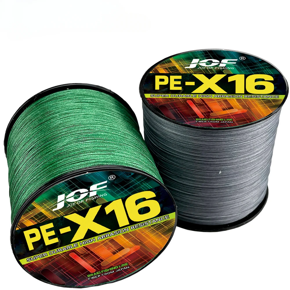 Фото JOF плетеная леска 8X/9X/16X нитей 100 м спиннинговая полиэтиленовая леска для японского карпа, морского и морского переплетения, экстремальная прочная леска Pesca 8,2-91 кг №4