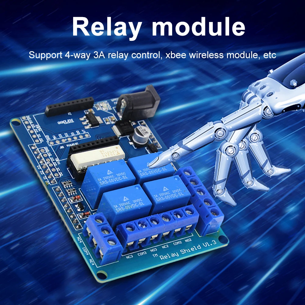

4-канальный 5-вольтовый релейный модуль с удлинителем Xbee/Bluetooth-совместимым с электронным модулем Bee 240VAC/60VDC 5A для Arduino