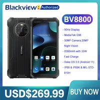 Blackview BV8800 IP68 IP69K Waterproof 8GB 128GB Helio G96 Rugged Smartphone 6 58 Android NFC 8380mAh Battery Mobile Phone