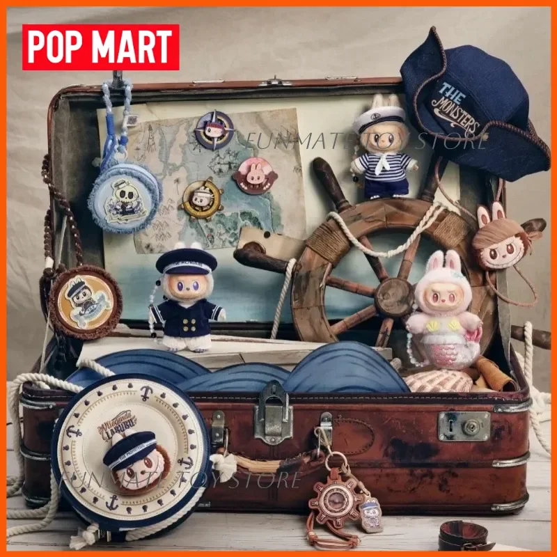 Фото Оригинальная серия POP MART New Flying LABUBU: Лабубу Капитан, Моряк, Русалка — виниловые плюшевые подвески-карточки, коллекционные фигурки, подарок для девочек №4