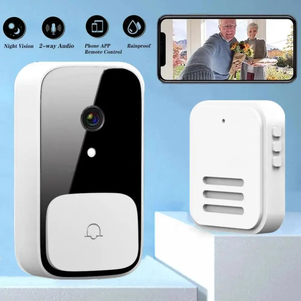 Corui Wifi Camera Smart Doorbell Wireless Call Intercom Video for Apartments Door Bell Ring With Phone App Home Security Cameras images - 6