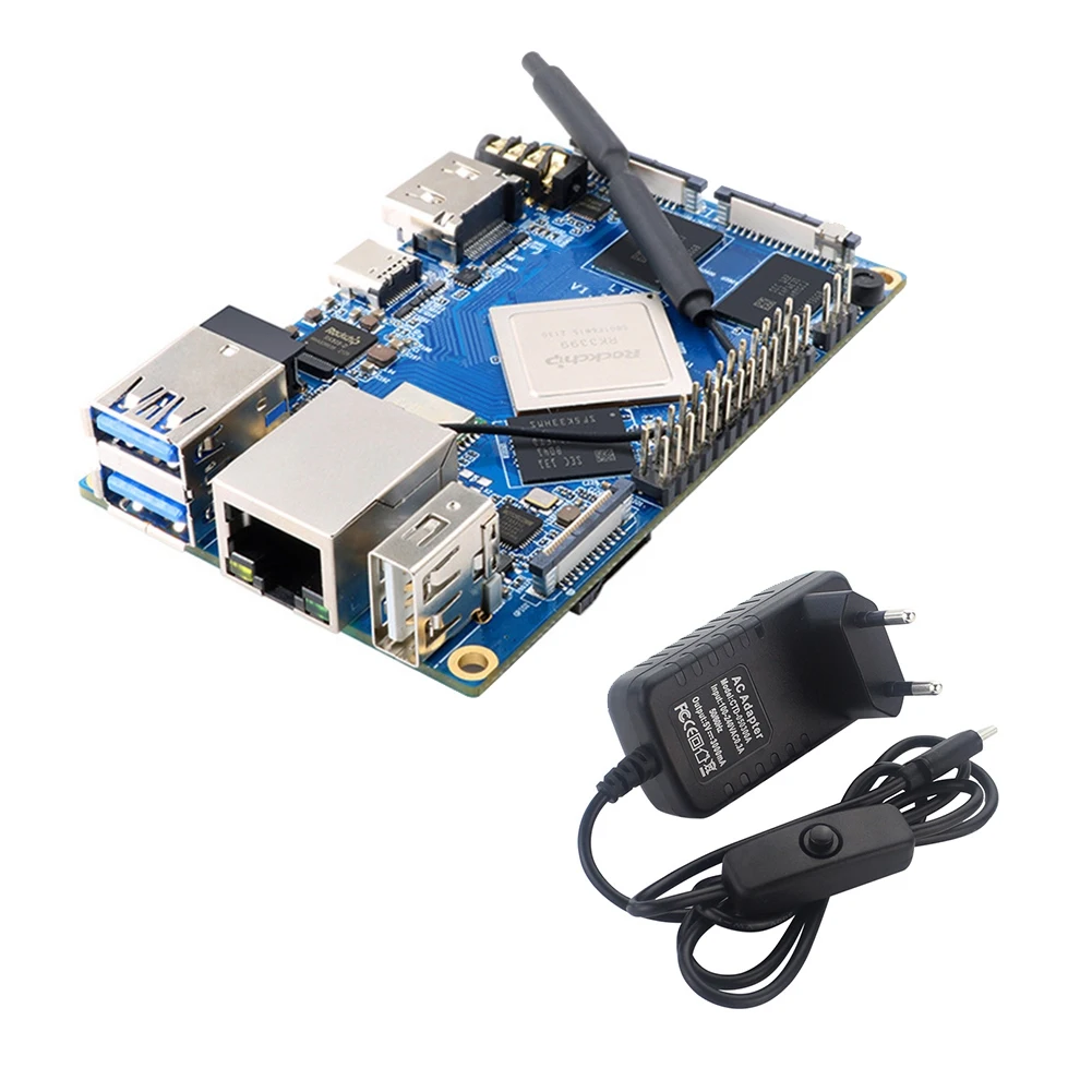 

Для Orange Pi 4LTS RK3399 4G RAM + 16G EMMC Flash Wifi + BT5.0 Android Ubuntu Debian макетная плата + адаптер питания-европейская вилка