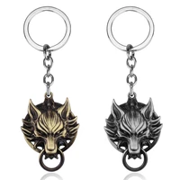 new anime wolf head keychain jewelry classic retro mens jewelry keychain creative fashion popular personality accessories gift
