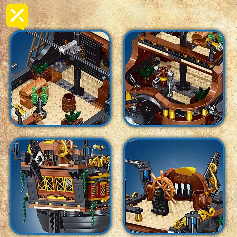 Toylinx Пиратский Корабль Набор Строительных Блоков Боевая Модель Моряка Moc