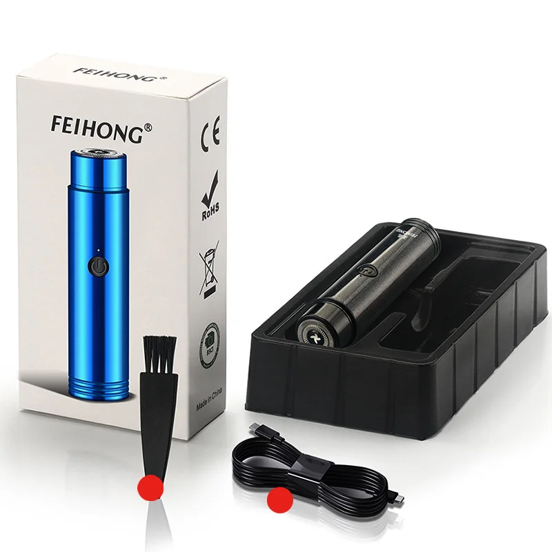 

Wholesale Feihong Mini Electric Razor Portable Car Rechargeable Razor Electric Washable Clean Razor Shaver Razor
