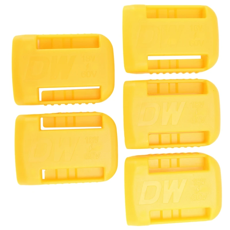 

5 Packs Battery Holder Dock Mounts For Dewalt 20V 60V Battery, Wall Panel Shelf Belt Clip Storage Organizer Protector