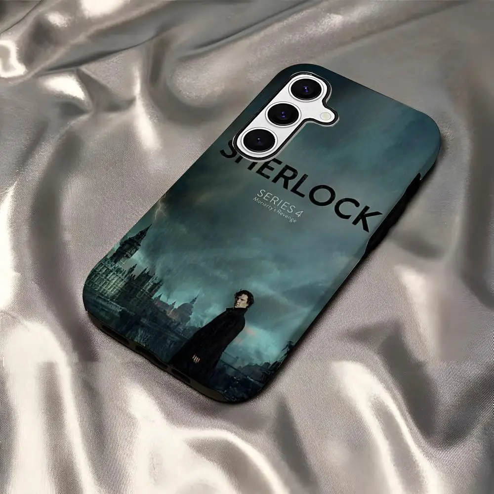 Фото Чехол для телефона Movie S-Sherlocks для Samsung S25 Ultra S21 S22 S23 FE S24 Plus A56 A36 A16, глянцевый чехол 2 в 1 №5