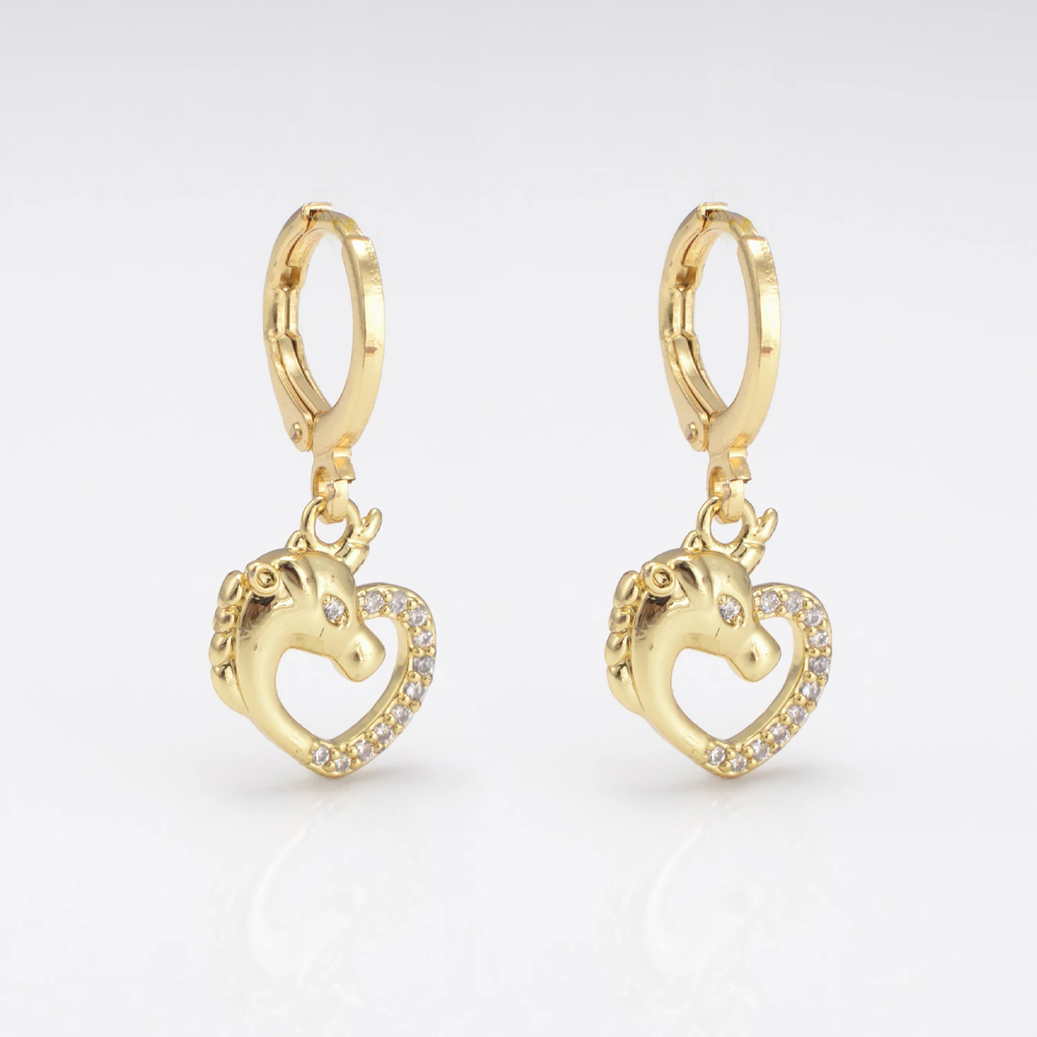 Серьги-кольца в виде животных для женщин Золотые серьги-подвески собаки орла