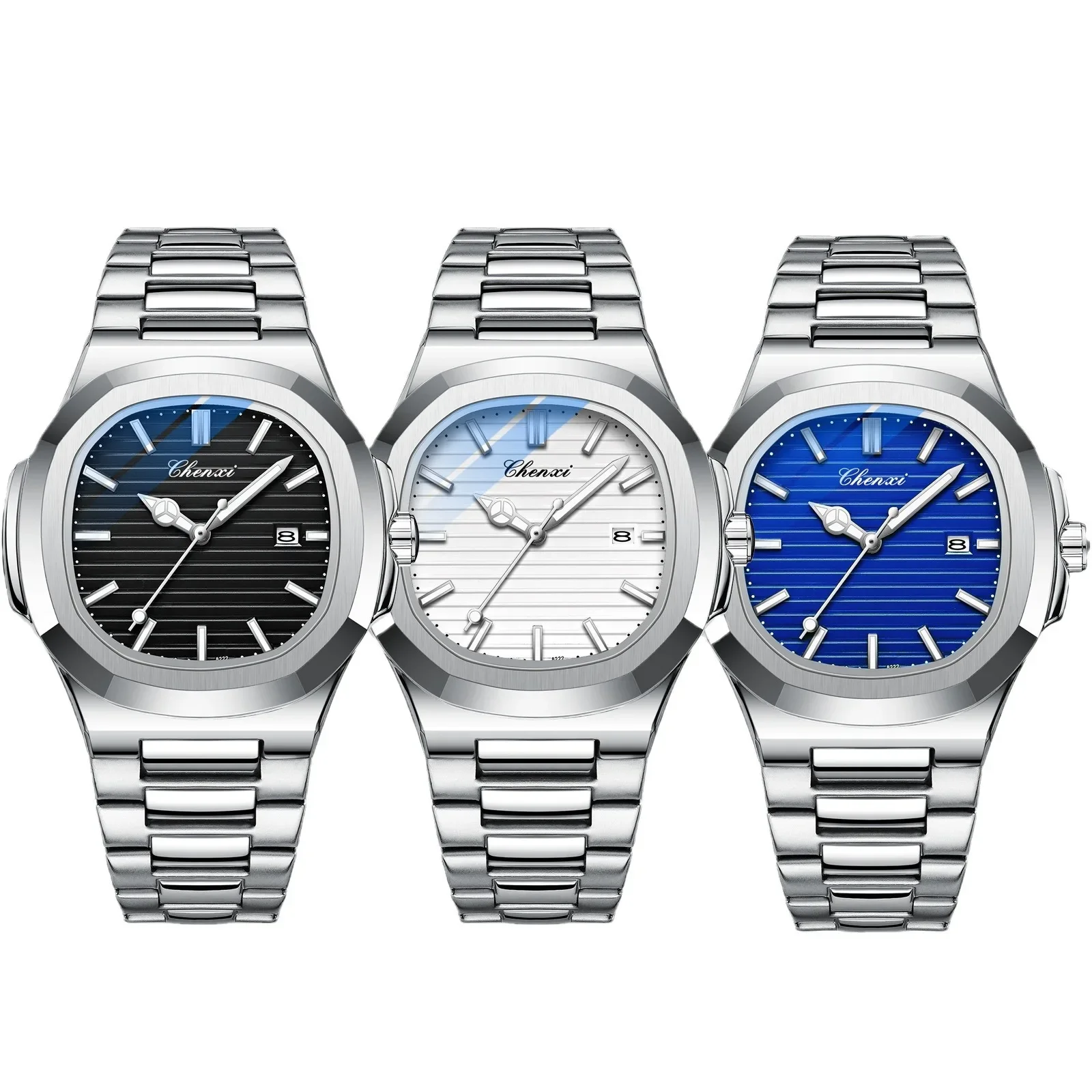 Часы CHENXI для мужчин имитация механического сканирования указатель прозрачная