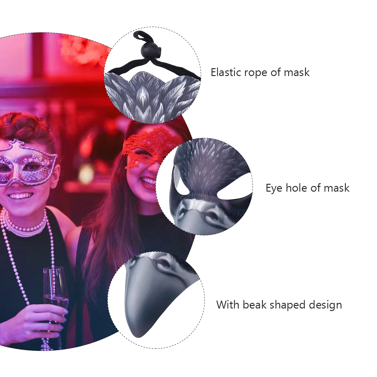 Украсьте маску вороны мужские костюмы на Хэллоуин половина Евы рогатый маскарад