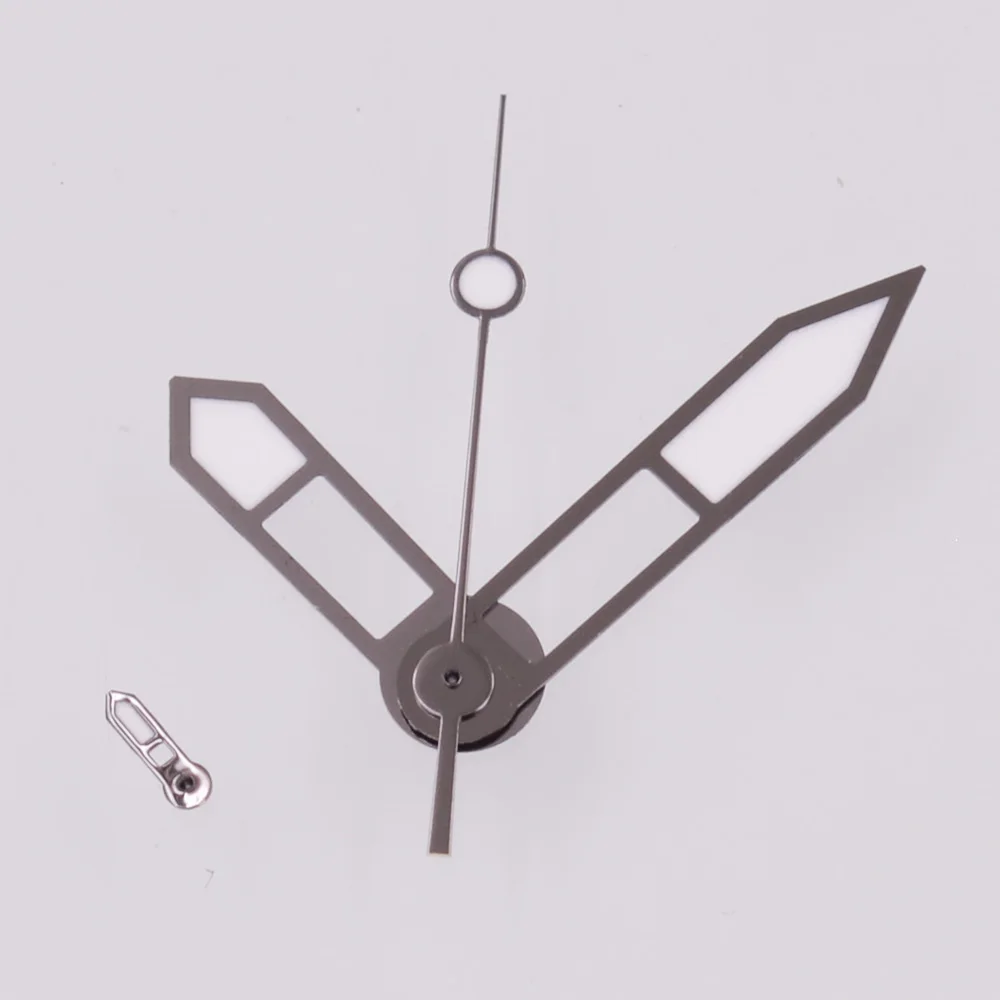 NH39 Цвет пистолета/серебро Стрелки для часов Зеленые светящиеся аксессуары с