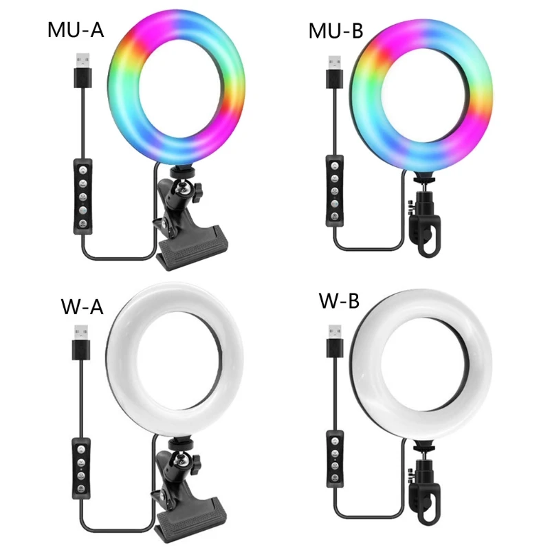

Кольцевые фонари Светодиодный кольцевой светильник для селфи Освещение для фото-видеоконференций 10 уровней яркости для Макияж
