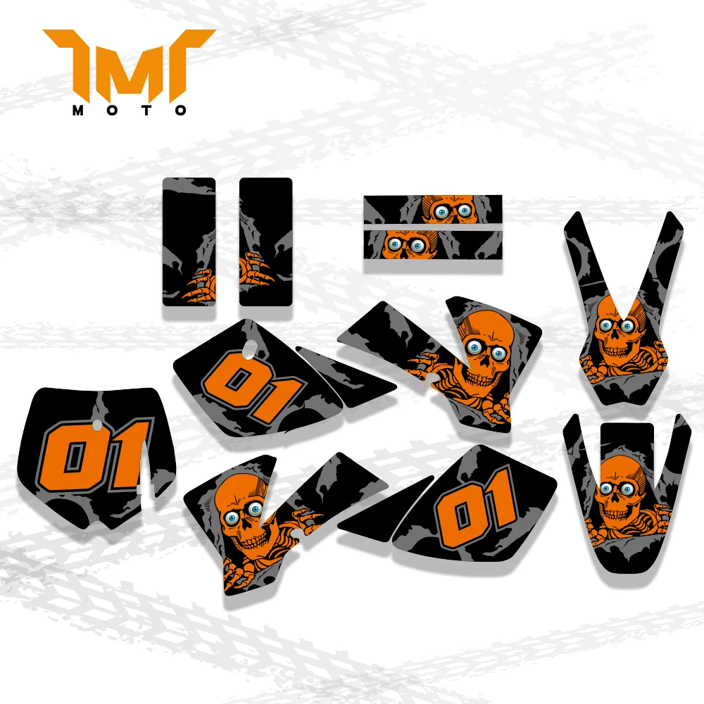 Комплект TMT Stiker DECAL Grafis и защелка Belakang для KTM 50 SX 2002 2003 2004 2005 2006 2007 2008