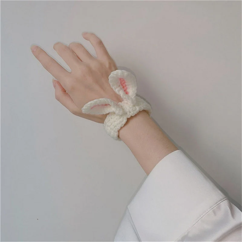 

Lovely Rabbit Ear Wool Braided Bracelet For Women Winter Charm Keep Warm Cartoon Carrot Bracelets Fashion Party Jewelry Gifts