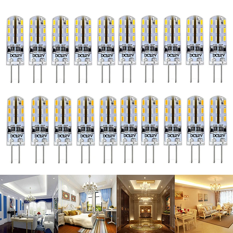 

10pcs Mini G4 LED Lamp AC 12V 1.5W COB LED Bulb 3014 24LED Light Chandelier Light Replace Halogen G4 Lamps for Lighting