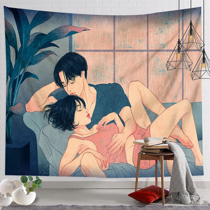 

Гобелен ZIPCY Touch, Настенный декор, художественное украшение в стиле аниме, настенный гобелен для спальни и девушки, домашний корейский Декор д...