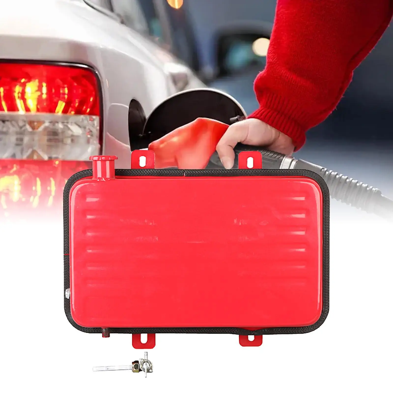 Универсальная топливная банка 10л красный аварийный резервный бак для автомобиля