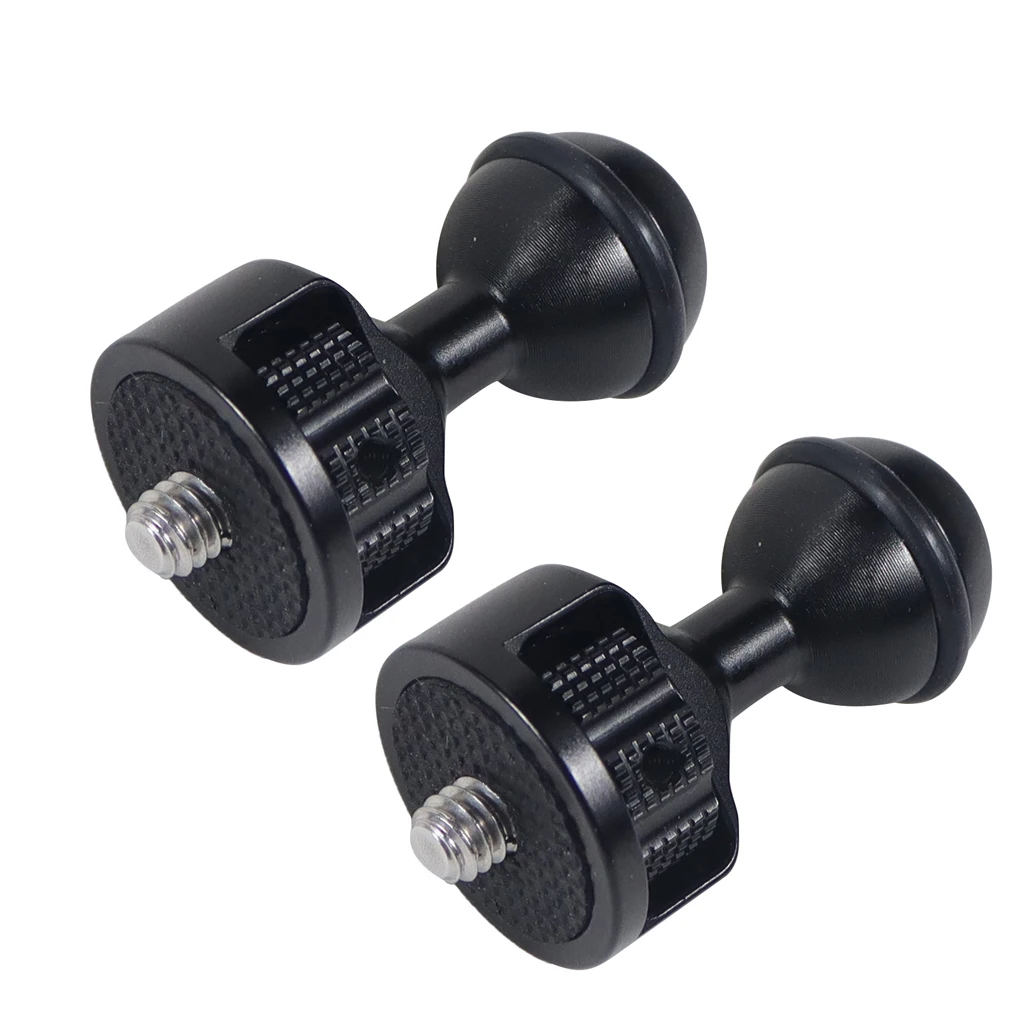 2PCS Dia 20mm Ballhead Ball Head to 1/4 3/8&quot Tripod Mount Adapter w Arri Locating Pins For DSLR Camera Cage Magic Arm Monitor - купить по