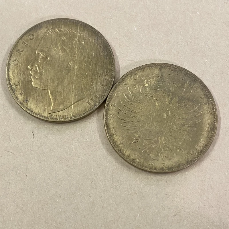 Копия 1905 итальянский 100 Золотая Новая монета Лир-Виктор Эммануэль III