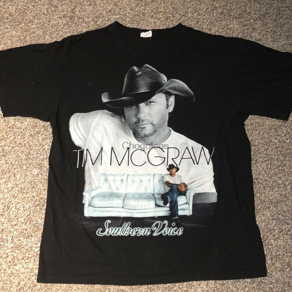 2010 футболка с южным голосом турне Тим макгреу Тур Band большого размера L
