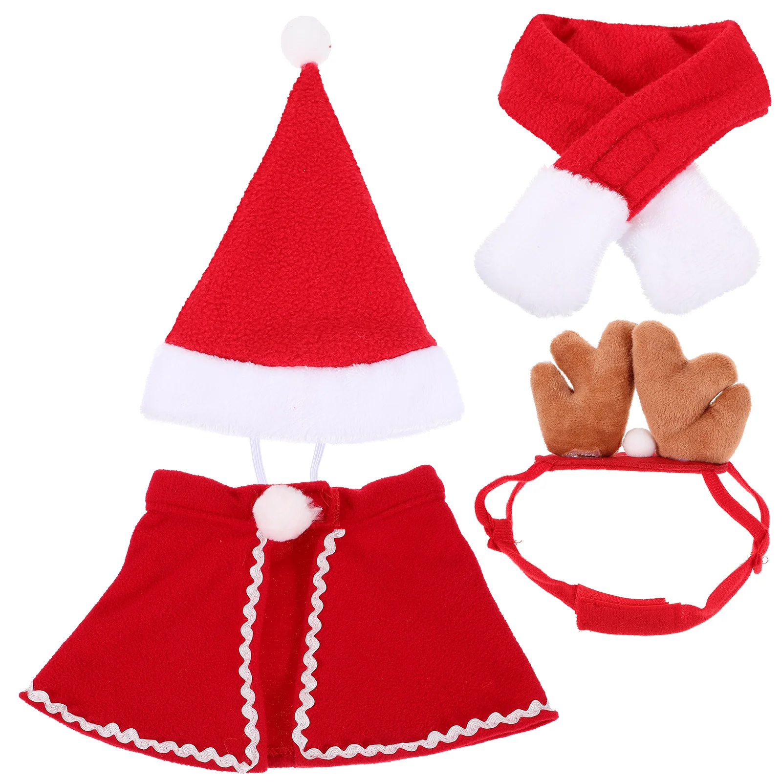 

1 set of Small Animal Outfit Christmas Pet Clothes Cosplay Pet Cloak Pet Accessory