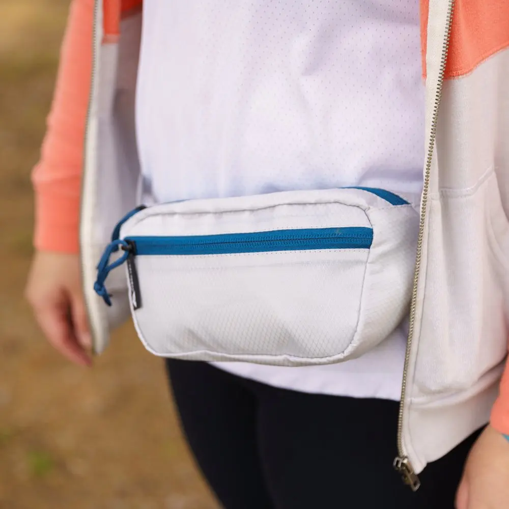 Packable Fanny Pack, Unisex, Solid, Silver