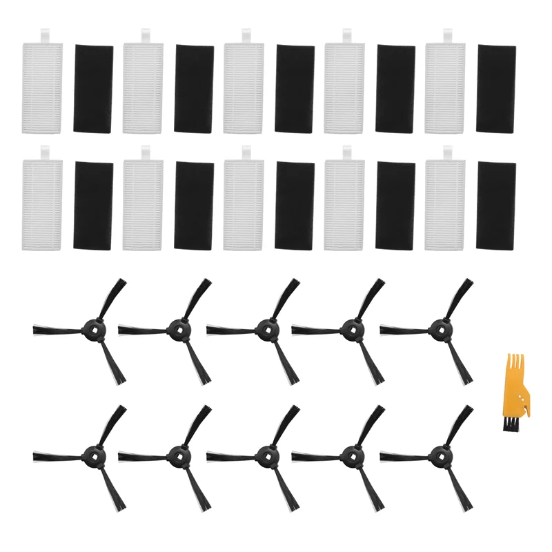 10 фильтров и боковых щеток для робота-пылесоса Lefant M201 T700 M520 M571 M501B M301
