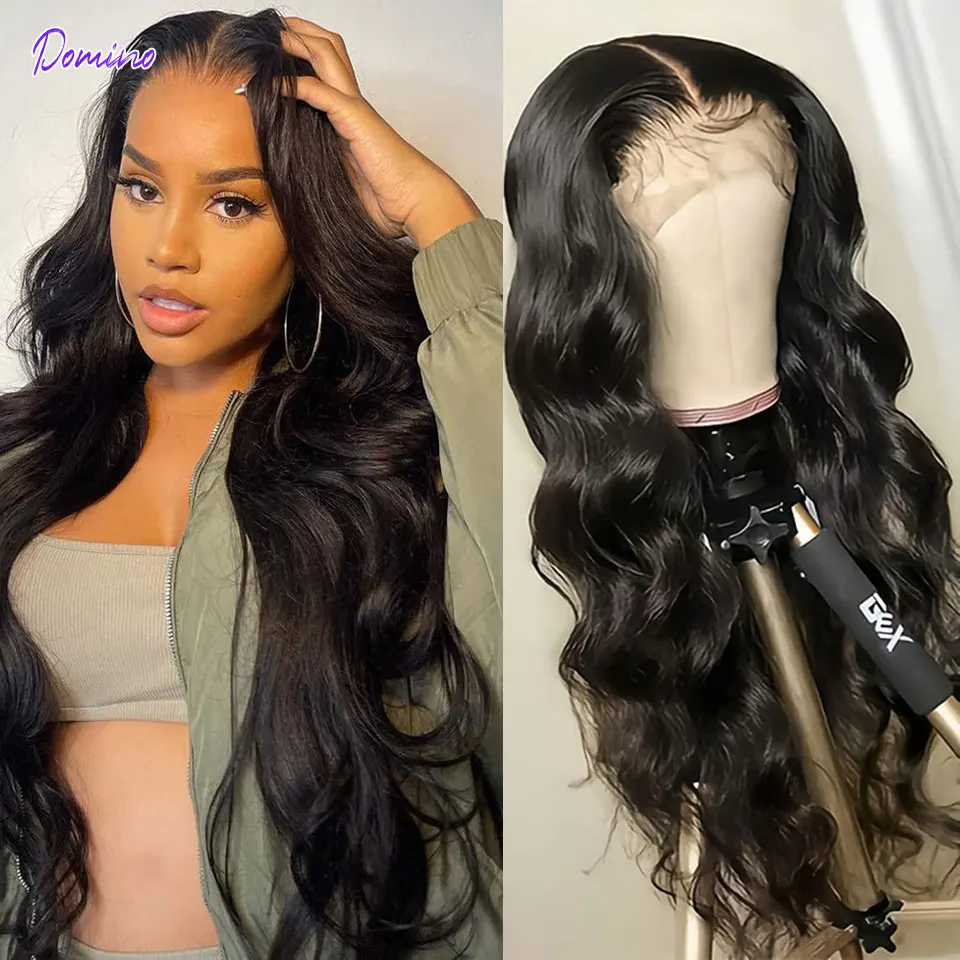 Domino 13x6 Body Wave Lace Front Wigs Human Hair for Black Women HD 13X4 Lace Front Human Hair Wig Baby Hair Lace Closure Wig