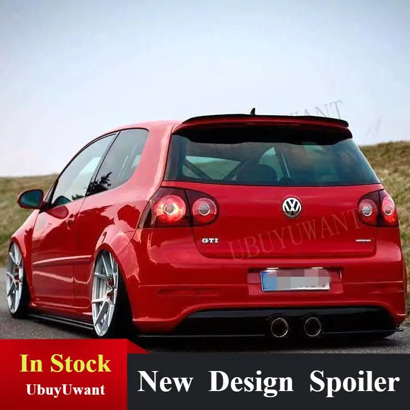 

For VW MK5 GTI Hatchback Spoiler High Quality ABS Plastic Gloss Black Car Tail Wing Decoration Rear Roof Lip Spoiler