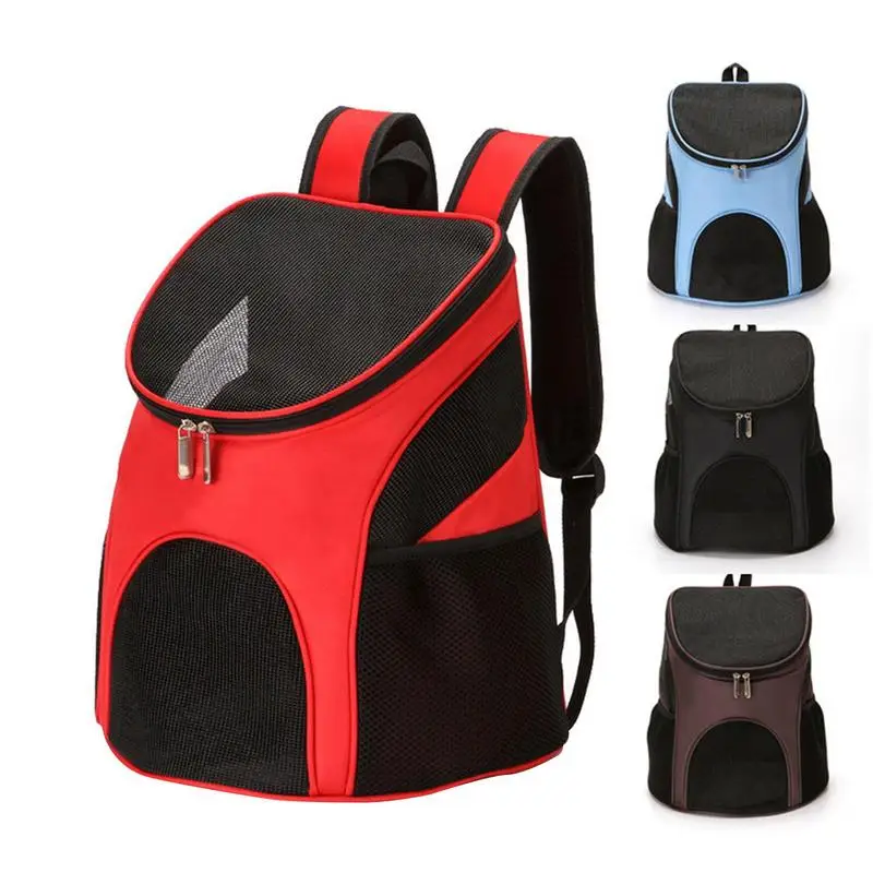 

Dog Carrying Bag Foldable Double Shoulder Portable Pet Products Travel Outdoor Breathable Backpack Factory Direct Selling